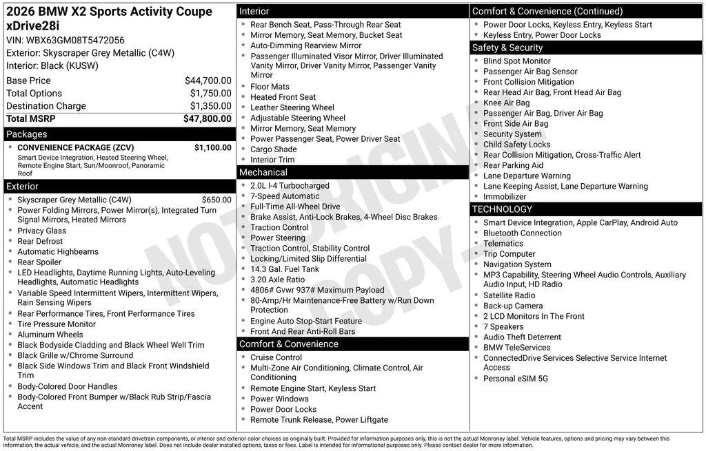 bmw x2 2026 WBX63GM08T5472056 image bmw x2 2026 WBX63GM08T5472056 image