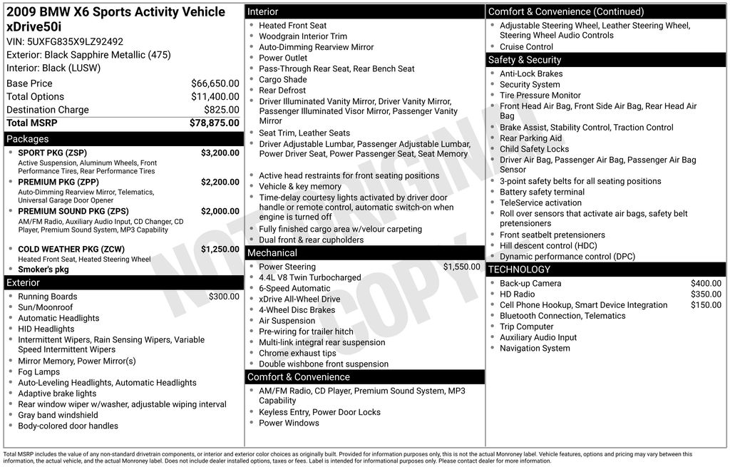 bmw x6 2009 5UXFG835X9LZ92492 image bmw x6 2009 5UXFG835X9LZ92492 image