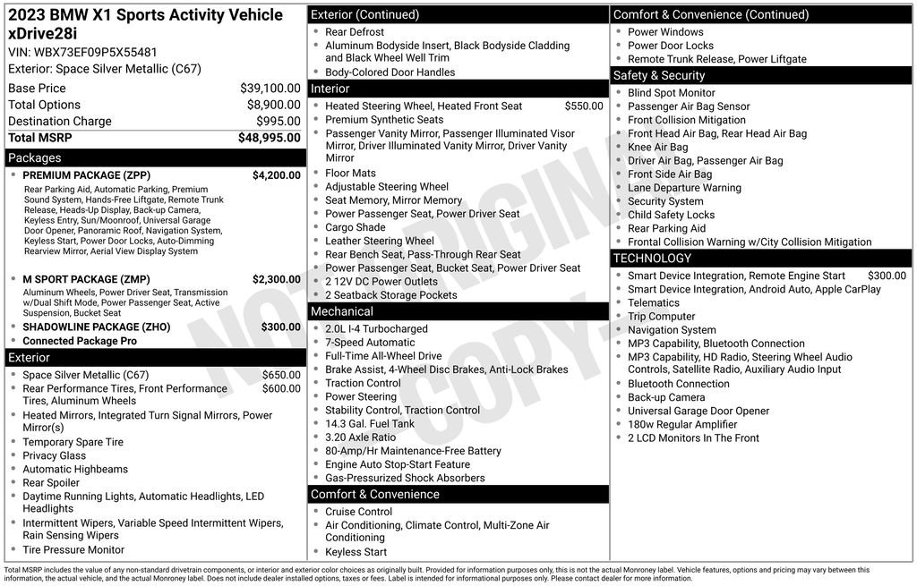 bmw x1 2023 WBX73EF09P5X55481 image bmw x1 2023 WBX73EF09P5X55481 image