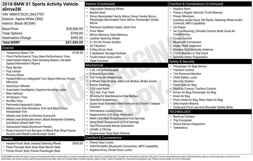 bmw x1 2018 WBXHT3C31J5K27707 image bmw x1 2018 WBXHT3C31J5K27707 image