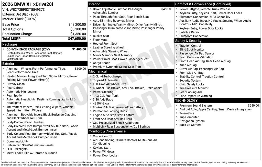 bmw x1 2026 WBX73EF03T5549373 image bmw x1 2026 WBX73EF03T5549373 image