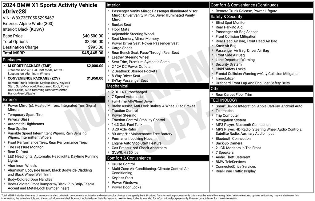 bmw x1 2024 WBX73EF05R5Z95467 image bmw x1 2024 WBX73EF05R5Z95467 image
