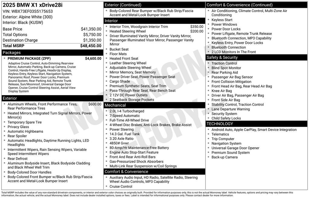 bmw x1 2025 WBX73EF03S5175653 image bmw x1 2025 WBX73EF03S5175653 image