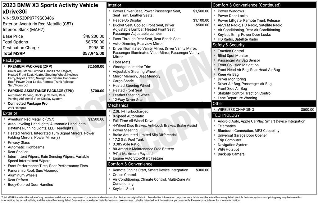 bmw x3 2023 5UX53DP07P9S08486 image bmw x3 2023 5UX53DP07P9S08486 image
