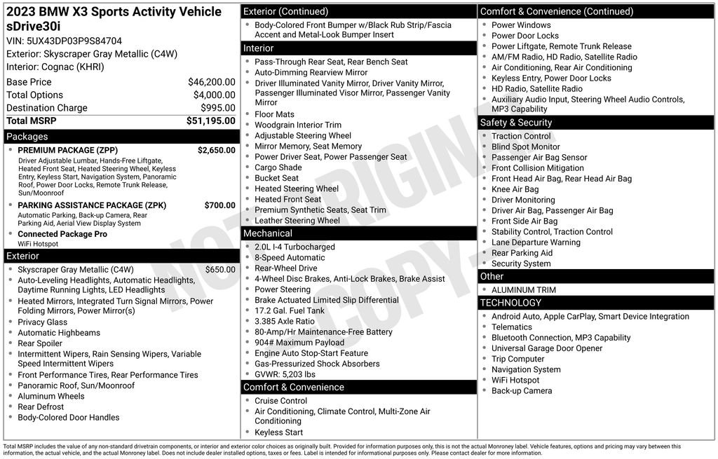 bmw x3 2023 5UX43DP03P9S84704 image bmw x3 2023 5UX43DP03P9S84704 image
