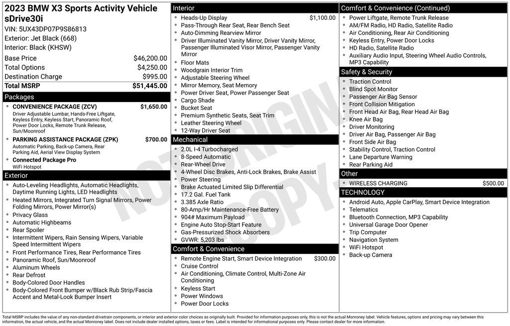bmw x3 2023 5UX43DP07P9S86813 image bmw x3 2023 5UX43DP07P9S86813 image