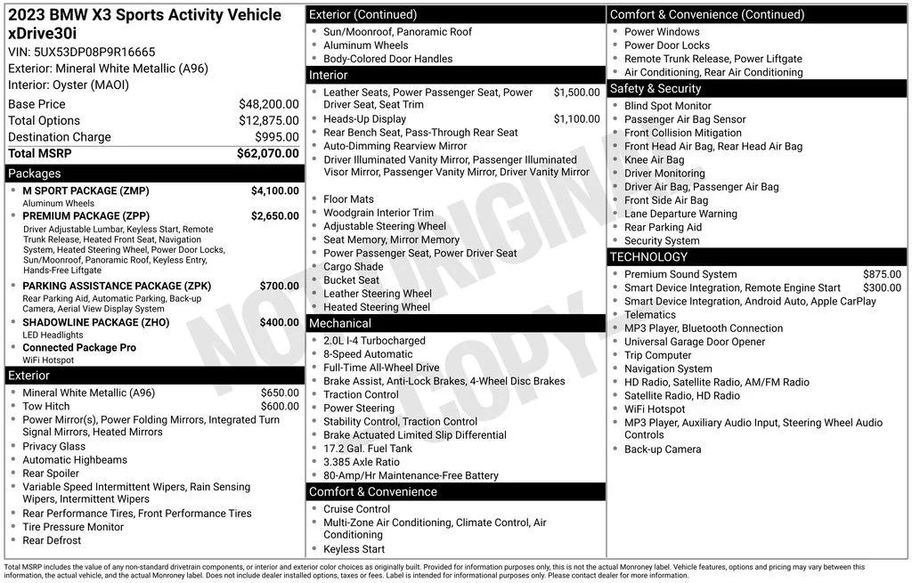 bmw x3 2023 5UX53DP08P9R16665 image bmw x3 2023 5UX53DP08P9R16665 image