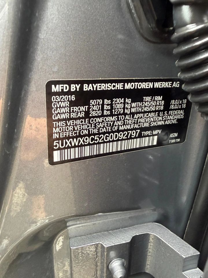 bmw x3 2016 5UXWX9C52G0D92797 image bmw x3 2016 5UXWX9C52G0D92797 image