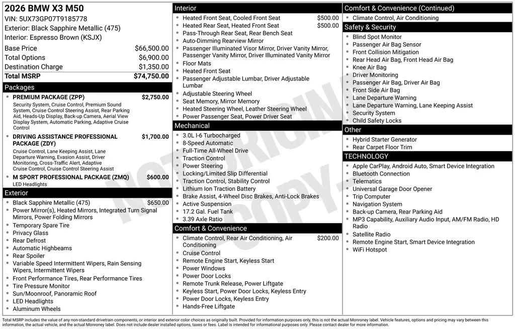 bmw x3 2026 5UX73GP07T9185778 image bmw x3 2026 5UX73GP07T9185778 image