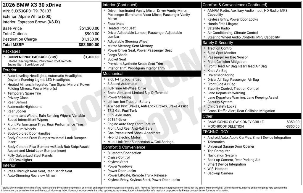 bmw x3 2026 5UX53GP01T9178137 image bmw x3 2026 5UX53GP01T9178137 image