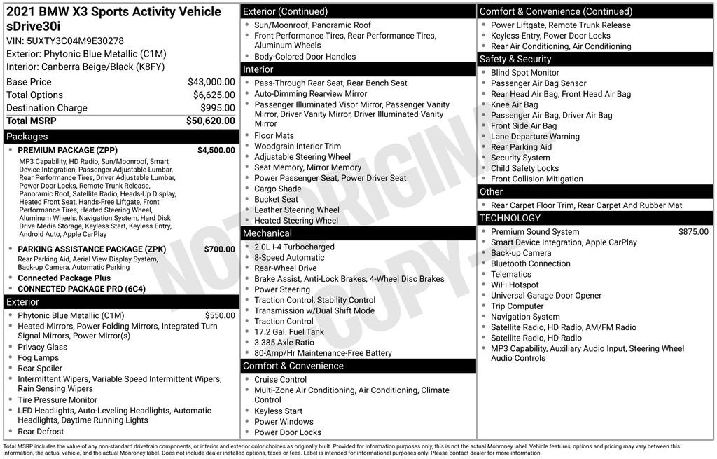 bmw x3 2021 5UXTY3C04M9E30278 image bmw x3 2021 5UXTY3C04M9E30278 image