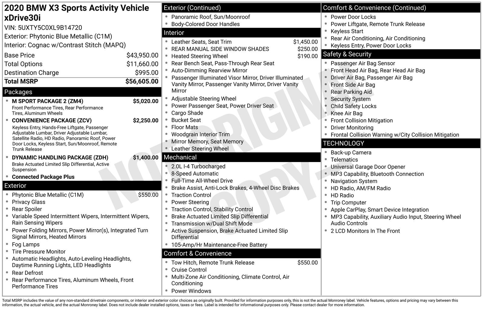 bmw x3 2020 5UXTY5C0XL9B14720 image bmw x3 2020 5UXTY5C0XL9B14720 image