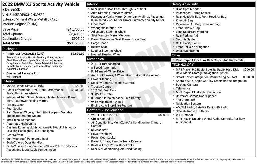 bmw x3 2022 5UX53DP0XN9N39530 image bmw x3 2022 5UX53DP0XN9N39530 image