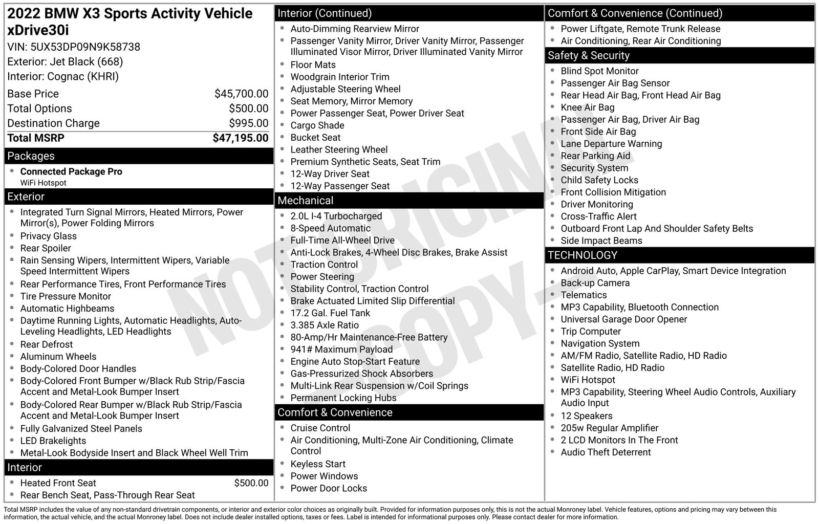 bmw x3 2022 5UX53DP09N9K58738 image bmw x3 2022 5UX53DP09N9K58738 image