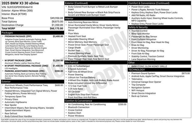 bmw x3 2025 5UX53GP09S9046418 image bmw x3 2025 5UX53GP09S9046418 image