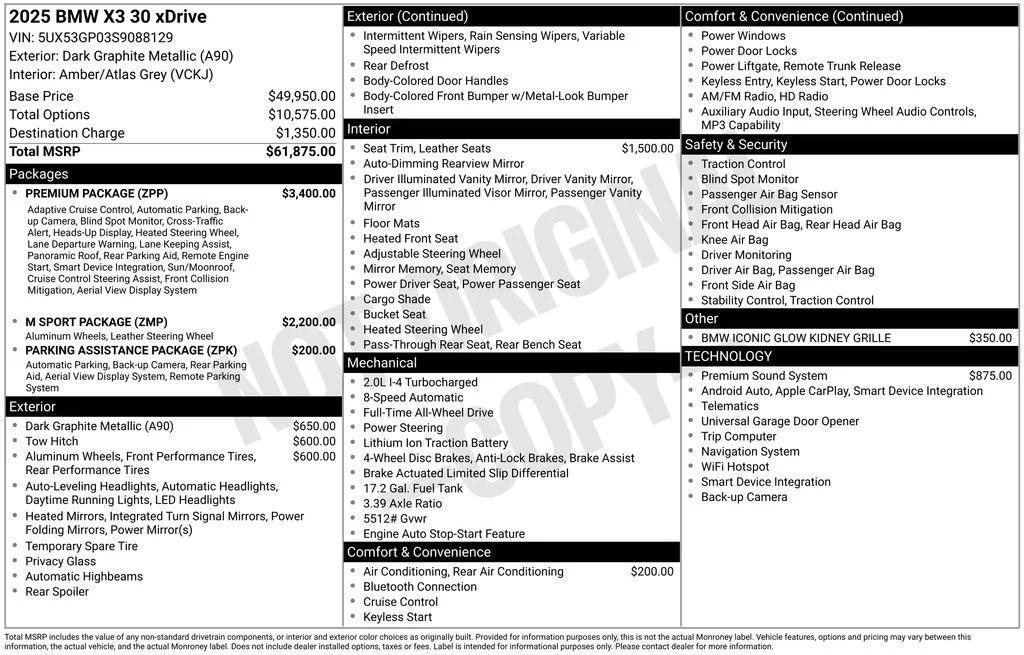 bmw x3 2025 5UX53GP03S9088129 image bmw x3 2025 5UX53GP03S9088129 image