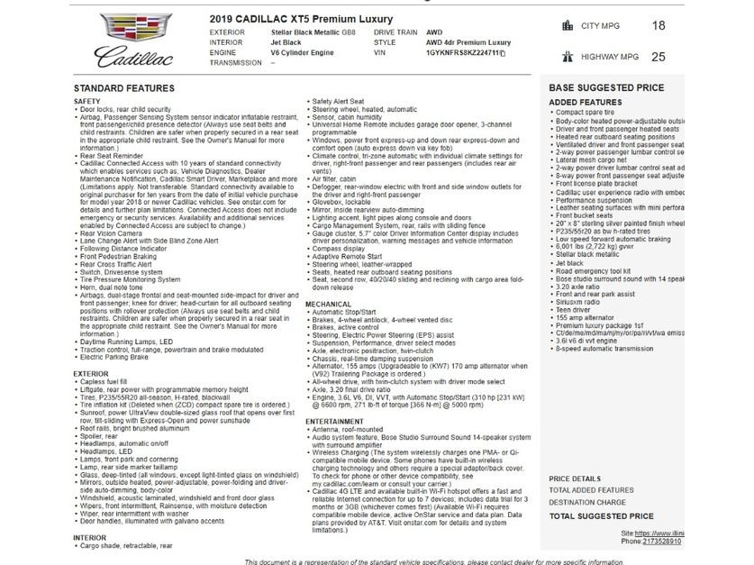 cadillac xt5 2019 1GYKNFRS8KZ224711 image cadillac xt5 2019 1GYKNFRS8KZ224711 image