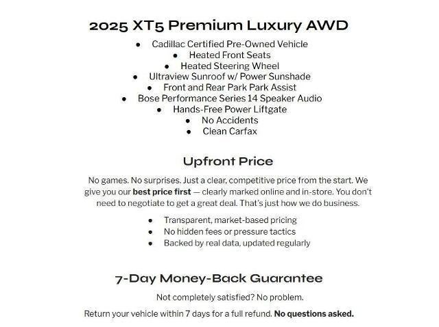 cadillac xt5 2025 1GYKNDR48SZ106485 image cadillac xt5 2025 1GYKNDR48SZ106485 image