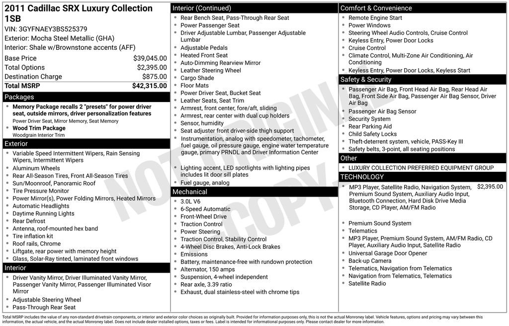 cadillac srx 2011 3GYFNAEY3BS525379 image cadillac srx 2011 3GYFNAEY3BS525379 image