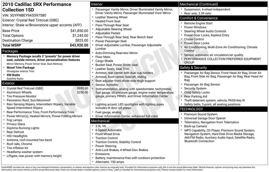 cadillac srx 2010 3GYFNBEY9AS597580 image cadillac srx 2010 3GYFNBEY9AS597580 image