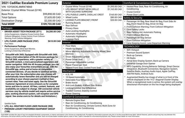 cadillac escalade 2021 1GYS4CKL4MR474860 image cadillac escalade 2021 1GYS4CKL4MR474860 image