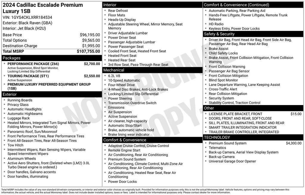 cadillac escalade 2024 1GYS4CKLXRR184534 image cadillac escalade 2024 1GYS4CKLXRR184534 image