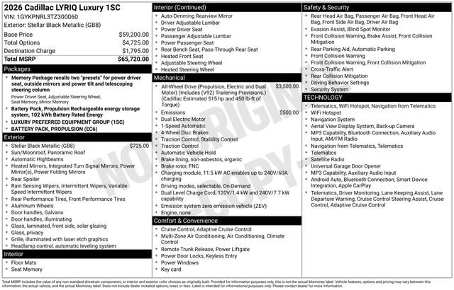 cadillac lyriq 2026 1GYKPNRL3TZ300060 image cadillac lyriq 2026 1GYKPNRL3TZ300060 image