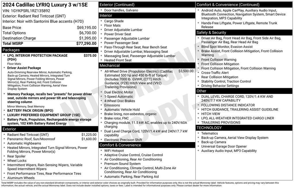 cadillac lyriq 2024 1GYKPSRL1RZ135892 image cadillac lyriq 2024 1GYKPSRL1RZ135892 image