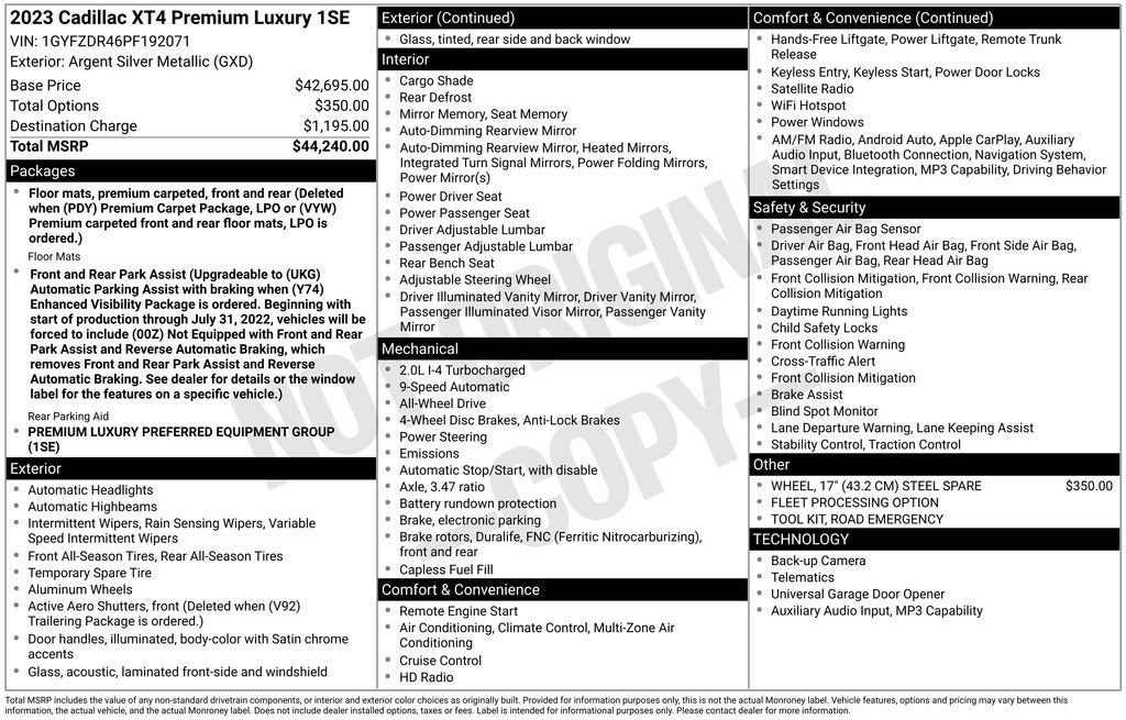 cadillac xt4 2023 1GYFZDR46PF192071 image