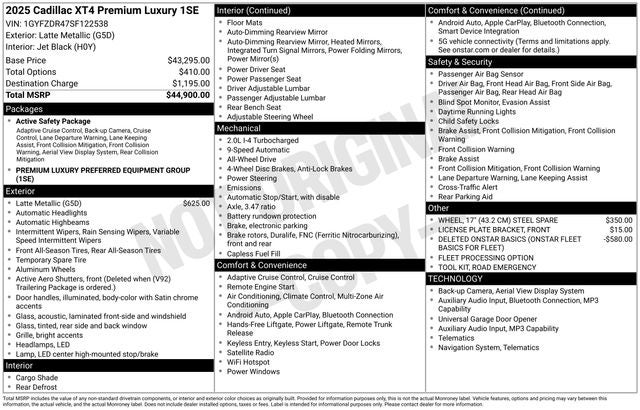 cadillac xt4 2025 1GYFZDR47SF122538 image cadillac xt4 2025 1GYFZDR47SF122538 image