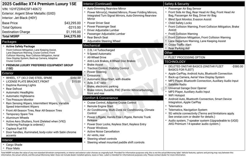 cadillac xt4 2025 1GYFZDR42SF140672 image cadillac xt4 2025 1GYFZDR42SF140672 image