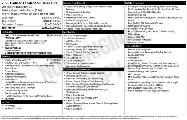 cadillac escalade-v 2025 1GYS9HR98SR412836 image cadillac escalade-v 2025 1GYS9HR98SR412836 image