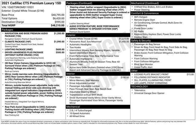 cadillac ct5 2021 1G6DT5RK5M0110531 image cadillac ct5 2021 1G6DT5RK5M0110531 image