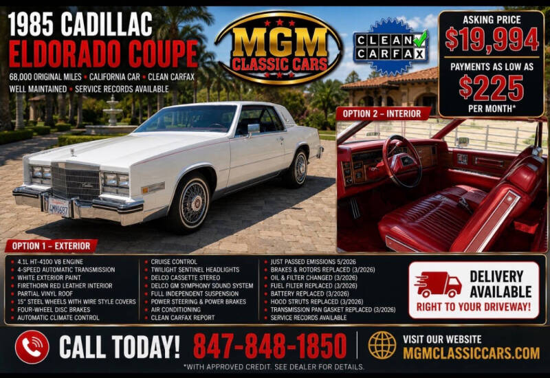 cadillac eldorado 1985 1G6EL5785FE607113 image cadillac eldorado 1985 1G6EL5785FE607113 image