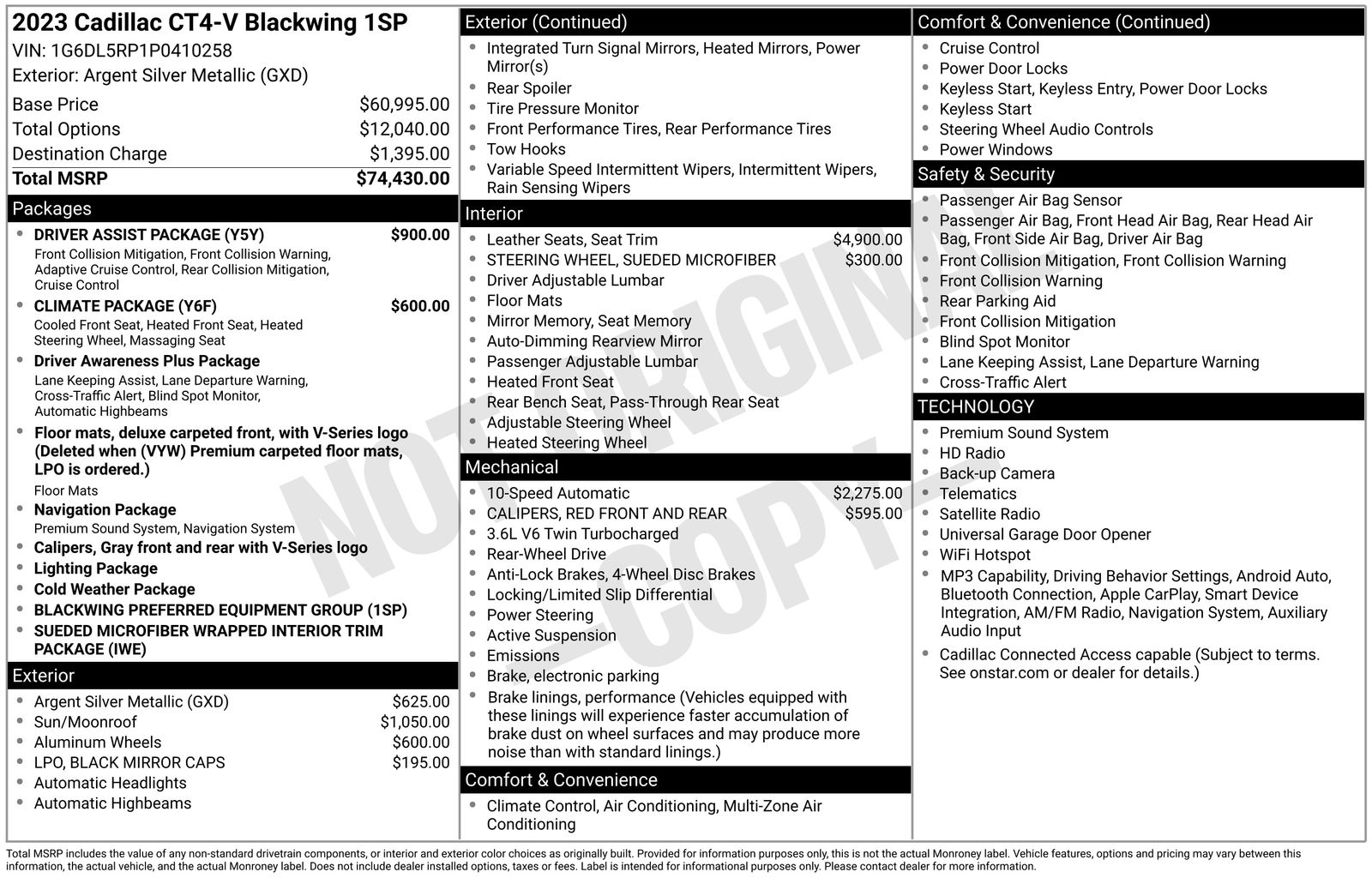 cadillac ct4 2023 1G6DL5RP1P0410258 image cadillac ct4 2023 1G6DL5RP1P0410258 image
