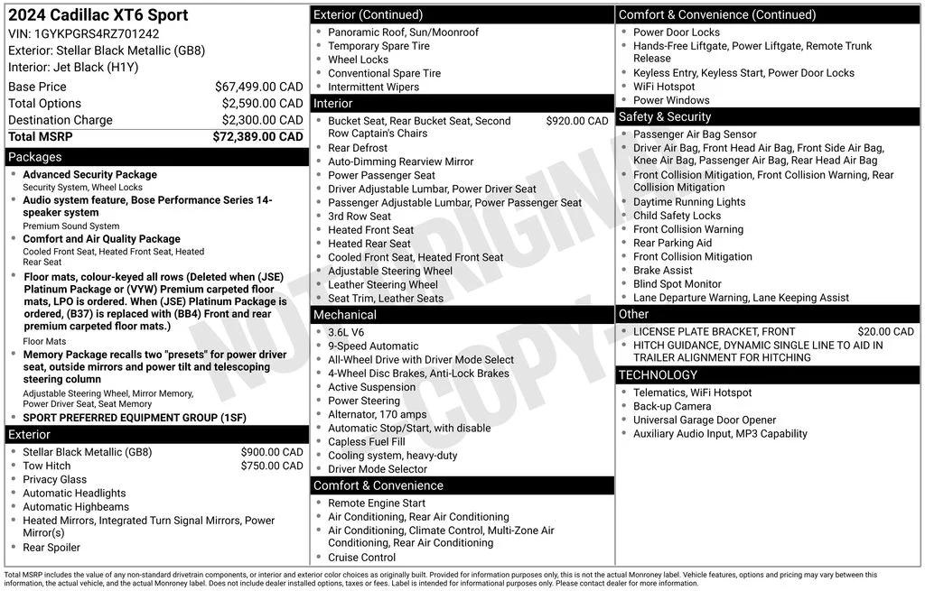cadillac xt6 2024 1GYKPGRS4RZ701242 image cadillac xt6 2024 1GYKPGRS4RZ701242 image
