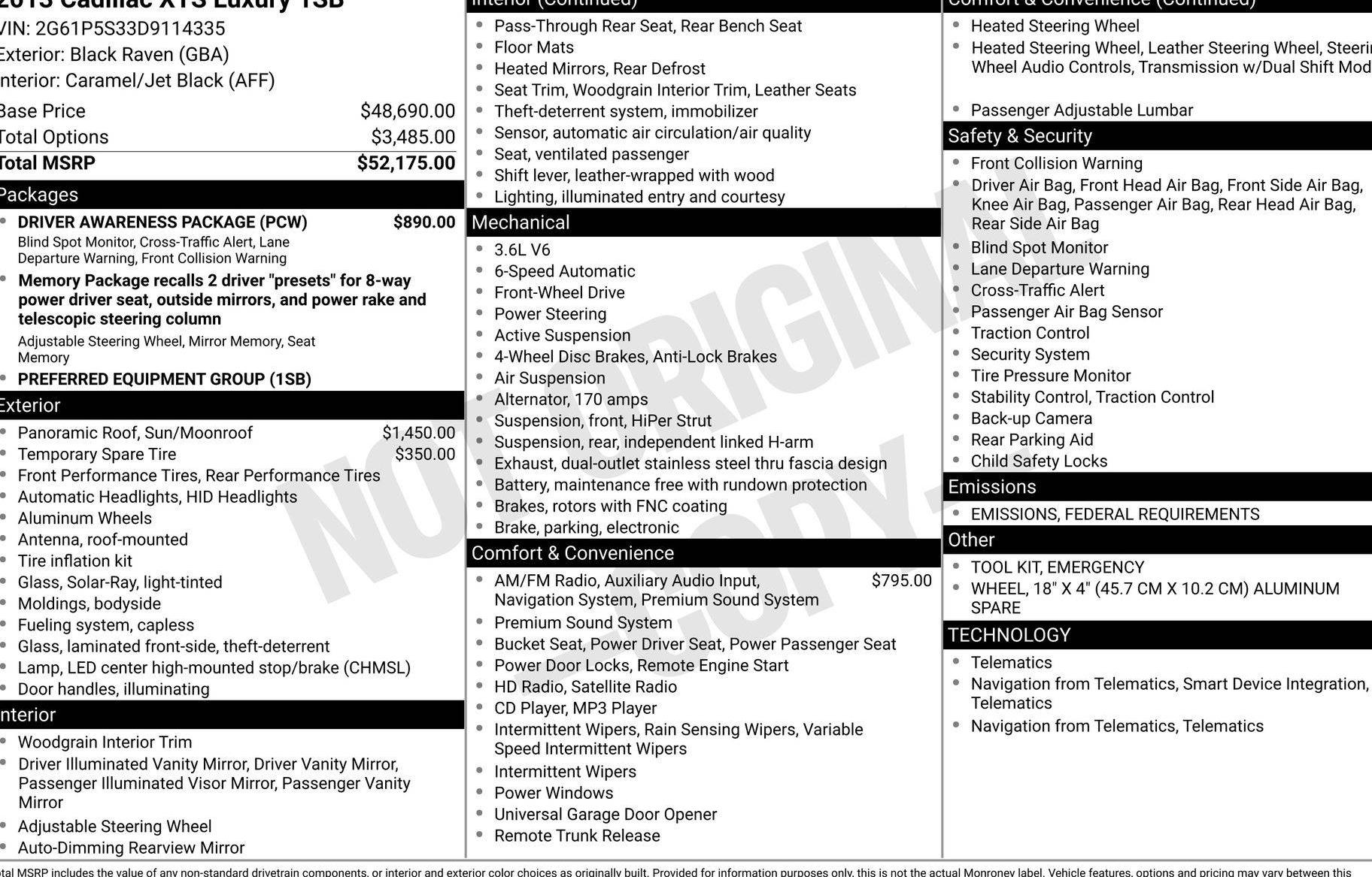 CADILLAC XTS 2013 2G61P5S33D9114335 image